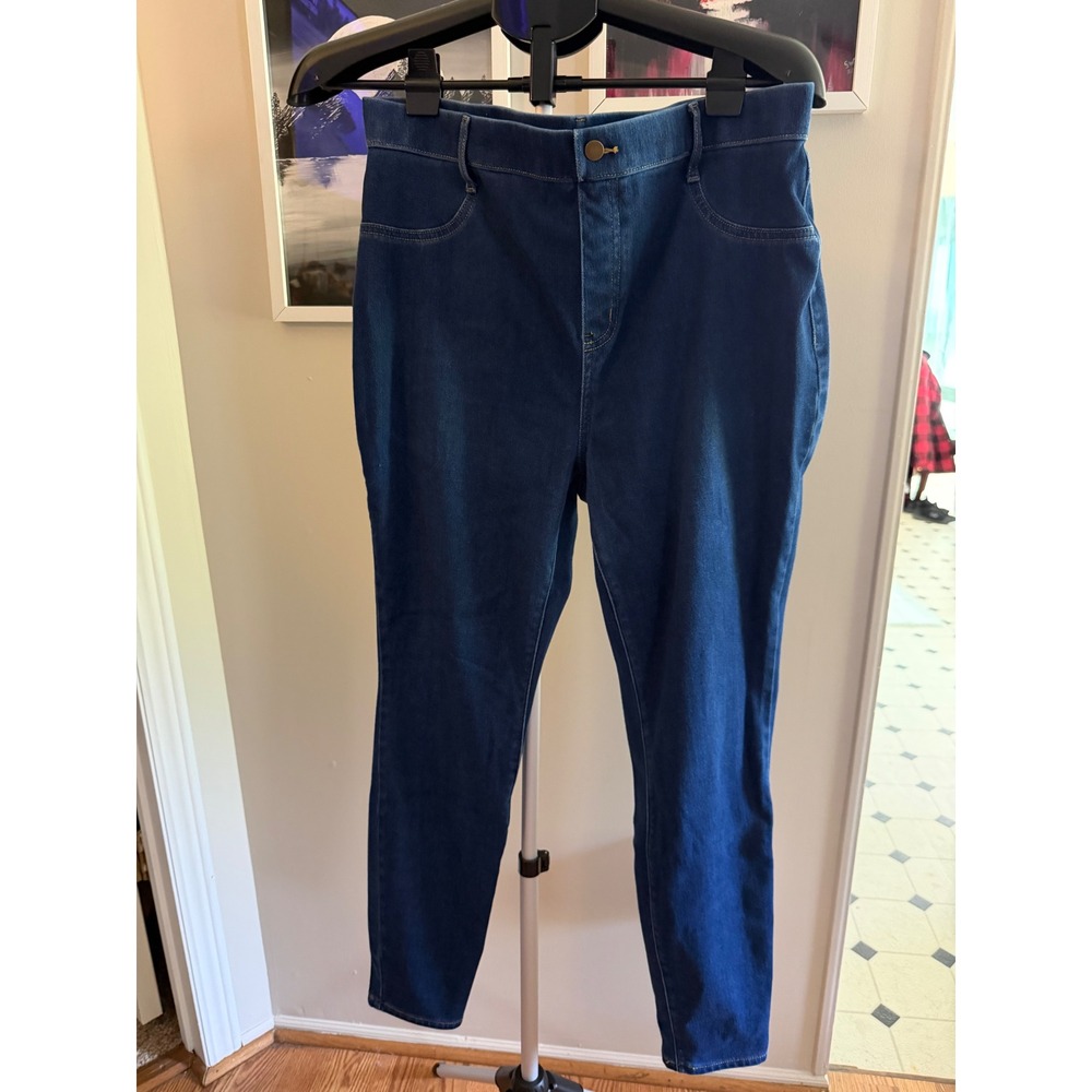 Time and Tru Womens XL 16-18 Dark Wash High Rise Skinny Denim Blue Pants